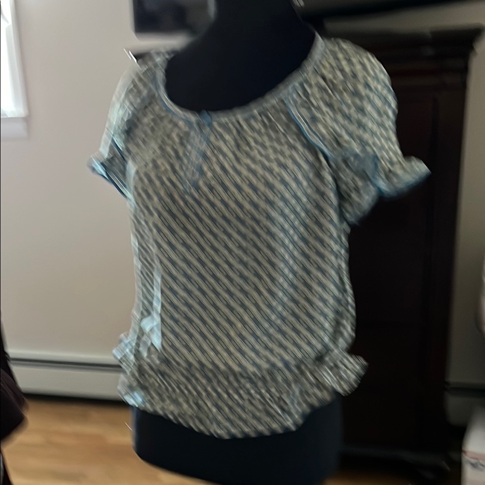 Chic Geometric Print Top